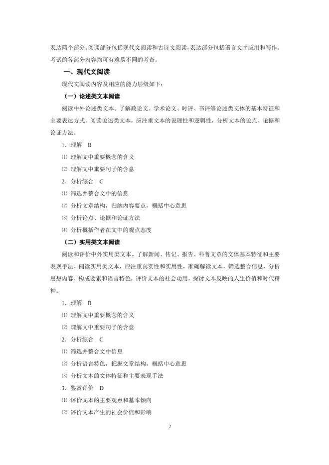 2019年高考语文考试大纲公布(2021年高考语文大纲参考) 2019年高考语文考试大纲公布(2021年高考语文大纲参考)