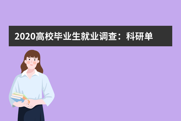 2020高校毕业生就业调查：科研单位起薪最高