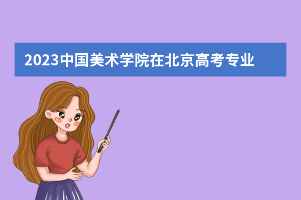 2023中国美术学院在北京高考专业招生计划人数是多少