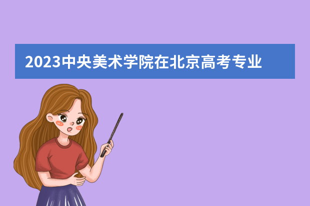 2023中央美术学院在北京高考专业招生计划人数是多少