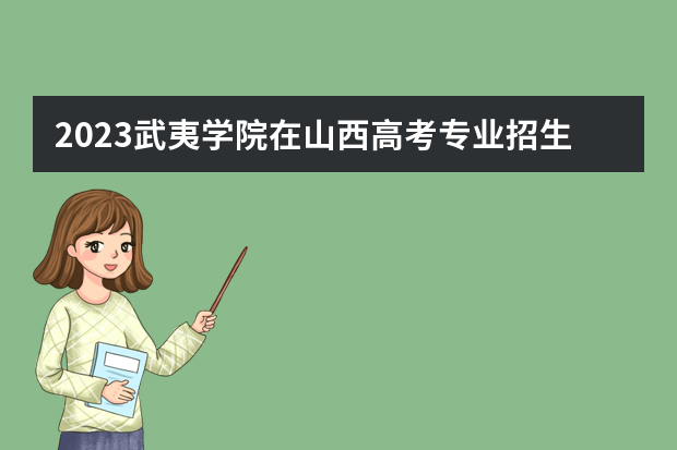 2023武夷学院在山西高考专业招生计划人数是多少