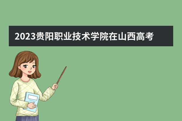2023贵阳职业技术学院在山西高考专业招生计划人数是多少