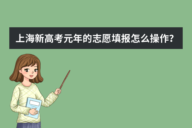 上海新高考元年的志愿填报怎么操作？