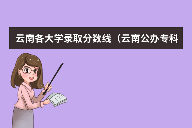 云南各大学录取分数线（云南公办专科学校录取分数线）