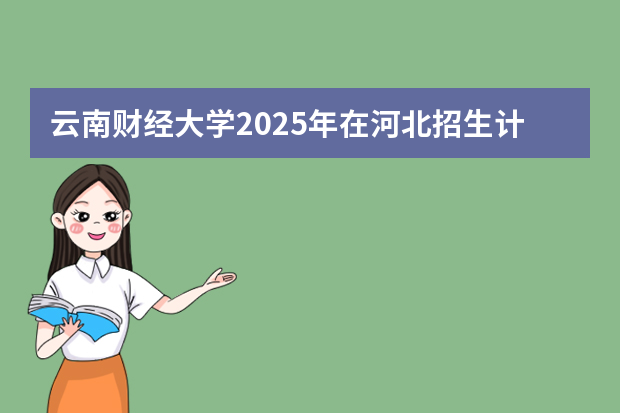 云南财经大学2025年在河北招生计划(2026参考)
