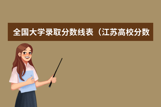 全国大学录取分数线表（江苏高校分数线排名）