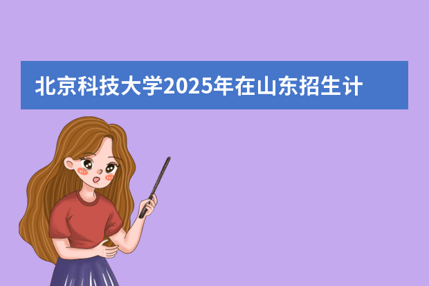 北京科技大学2025年在山东招生计划