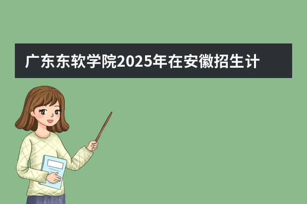 广东东软学院2025年在安徽招生计划(2026参考)