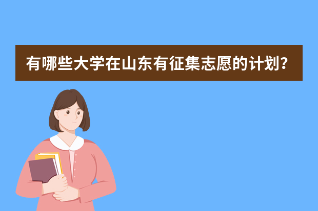 有哪些大学在山东有征集志愿的计划？