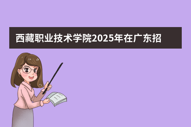 西藏职业技术学院2025年在广东招生计划
